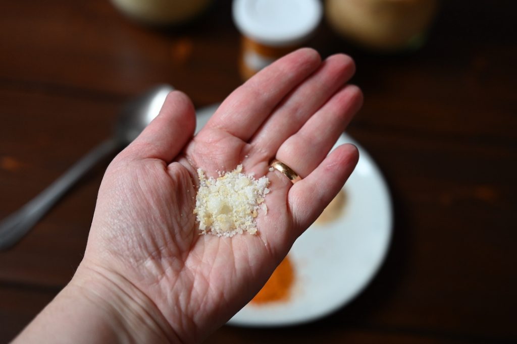 Orangenzucker mit Fruchtfleisch