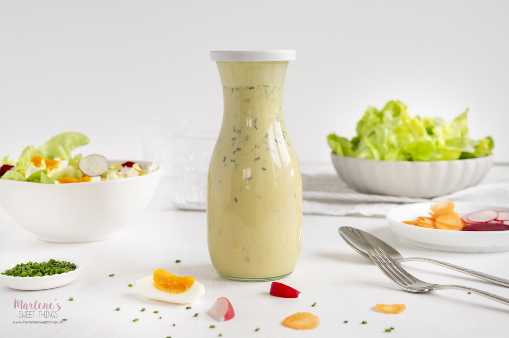 Knoblauch Salatsauce auf Vorrat